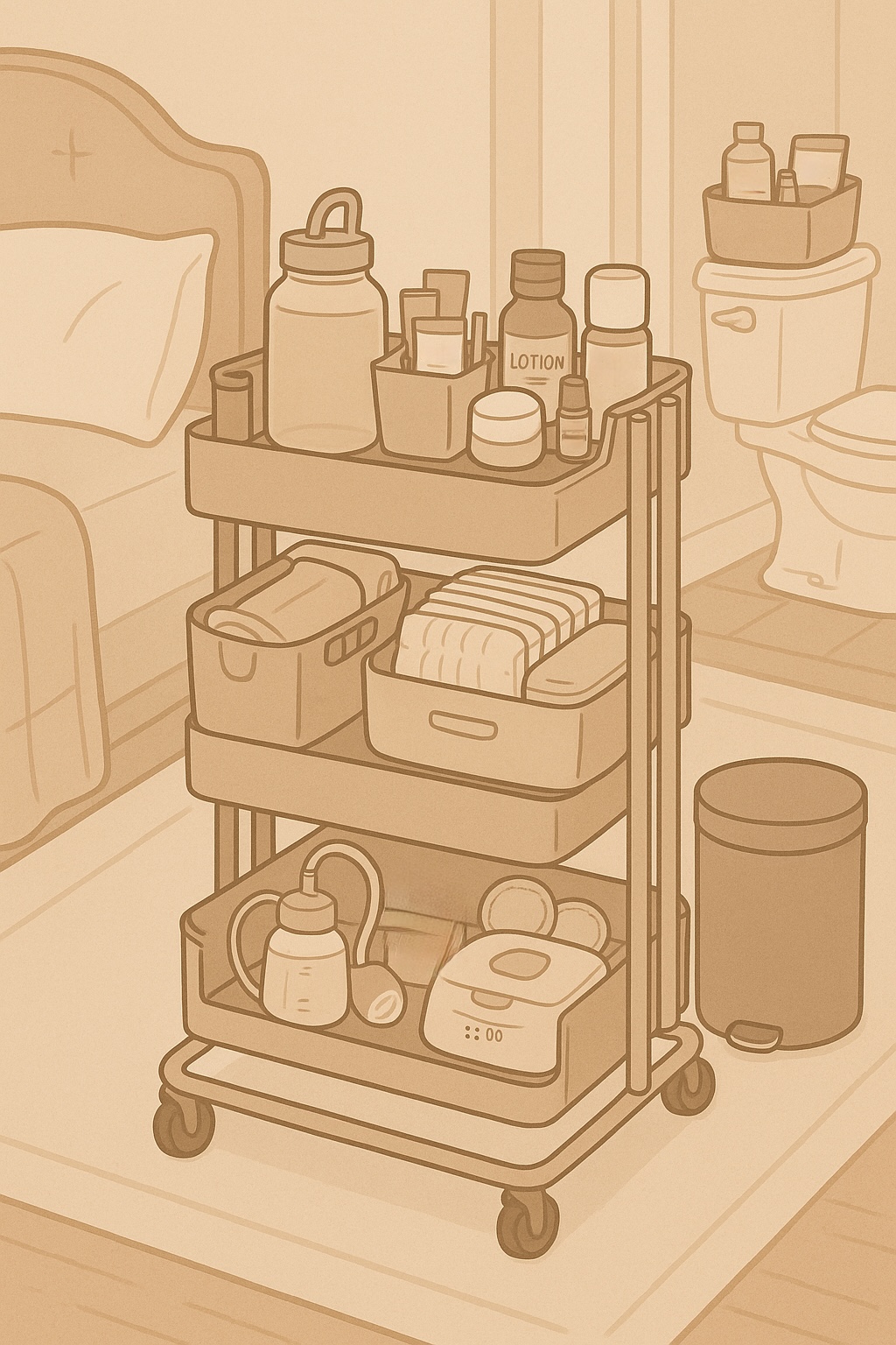 🍼 New Baby, Busy Toddler: The Best Postpartum Cart Setup
